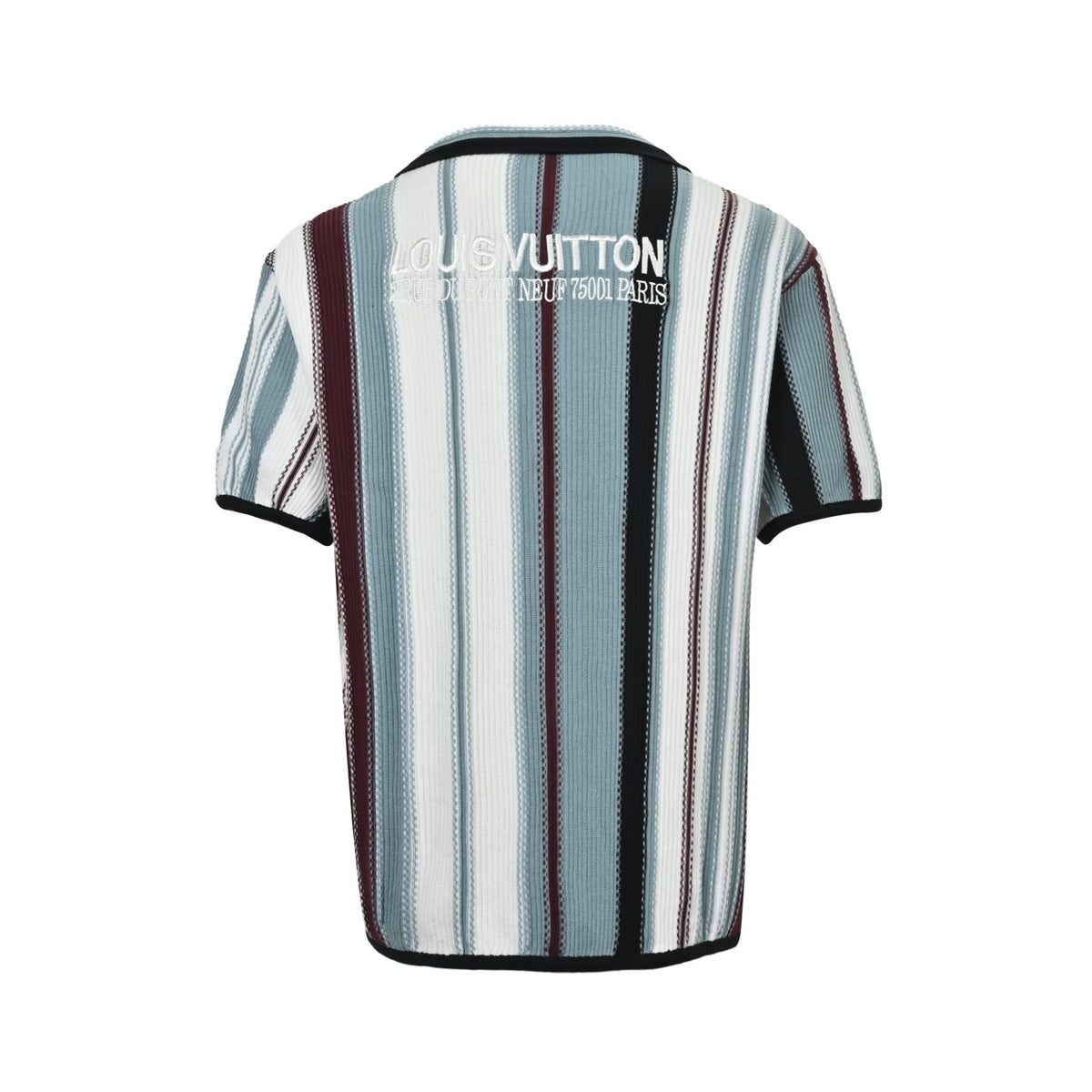 Louis Vuitton 25ss vertical striped knitted short-sleeved cardigan