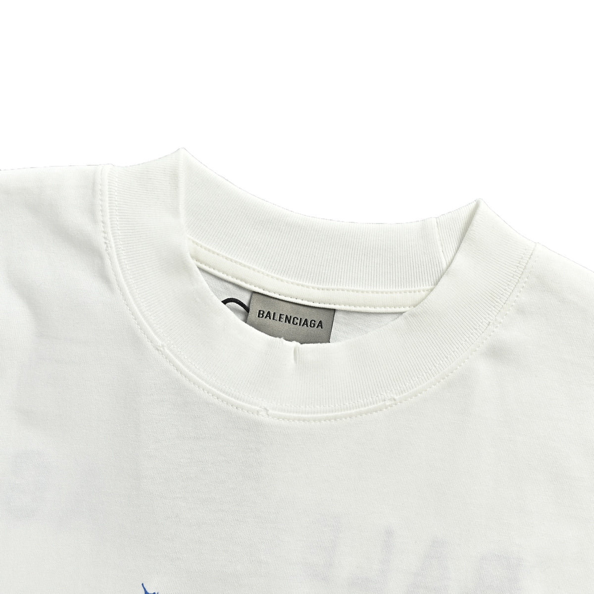 Balenciaga embroidered letter melting printed short sleeves