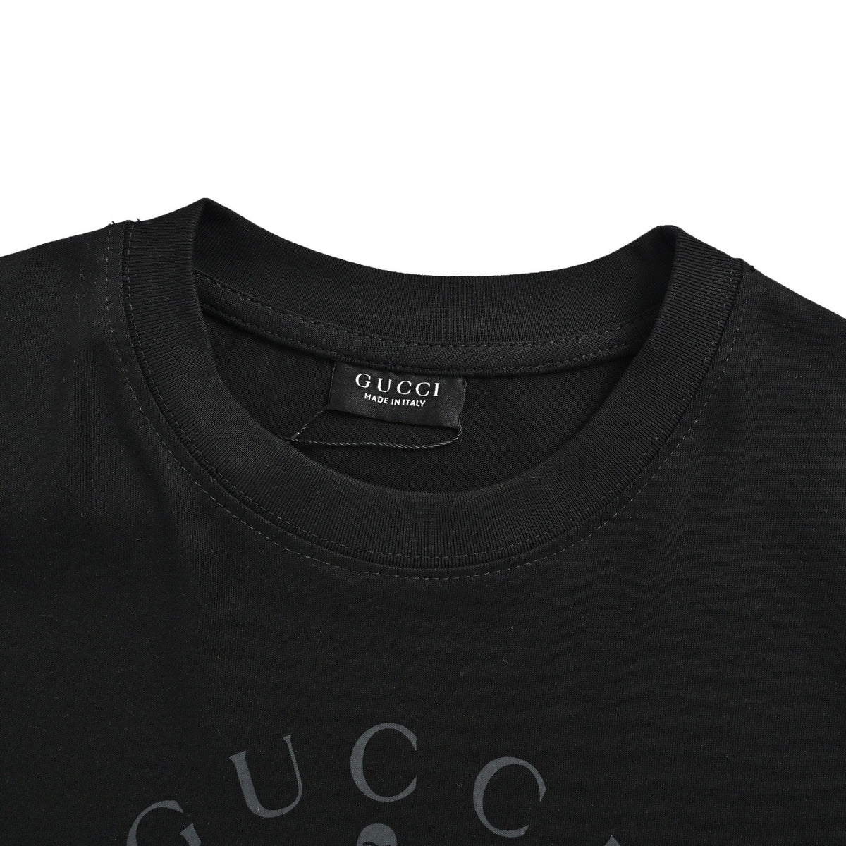 Gucci 26ss wheat ear badge printed short sleeves