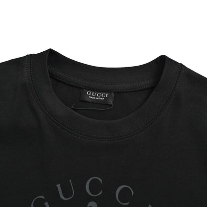 Gucci 26ss wheat ear badge printed short sleeves