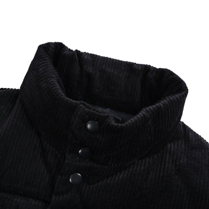 Prada triangle corduroy down vest (navy blue)