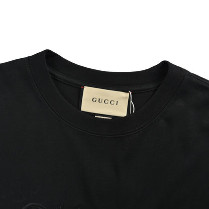 Gucci classic logo embroidered letter short sleeves