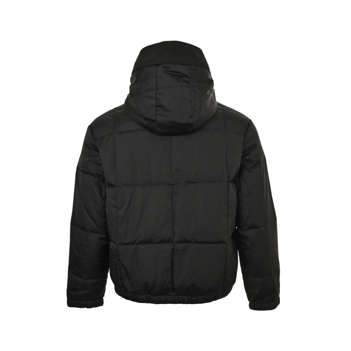 Louis Vuitton embossed leather label fine plaid hooded down jacket