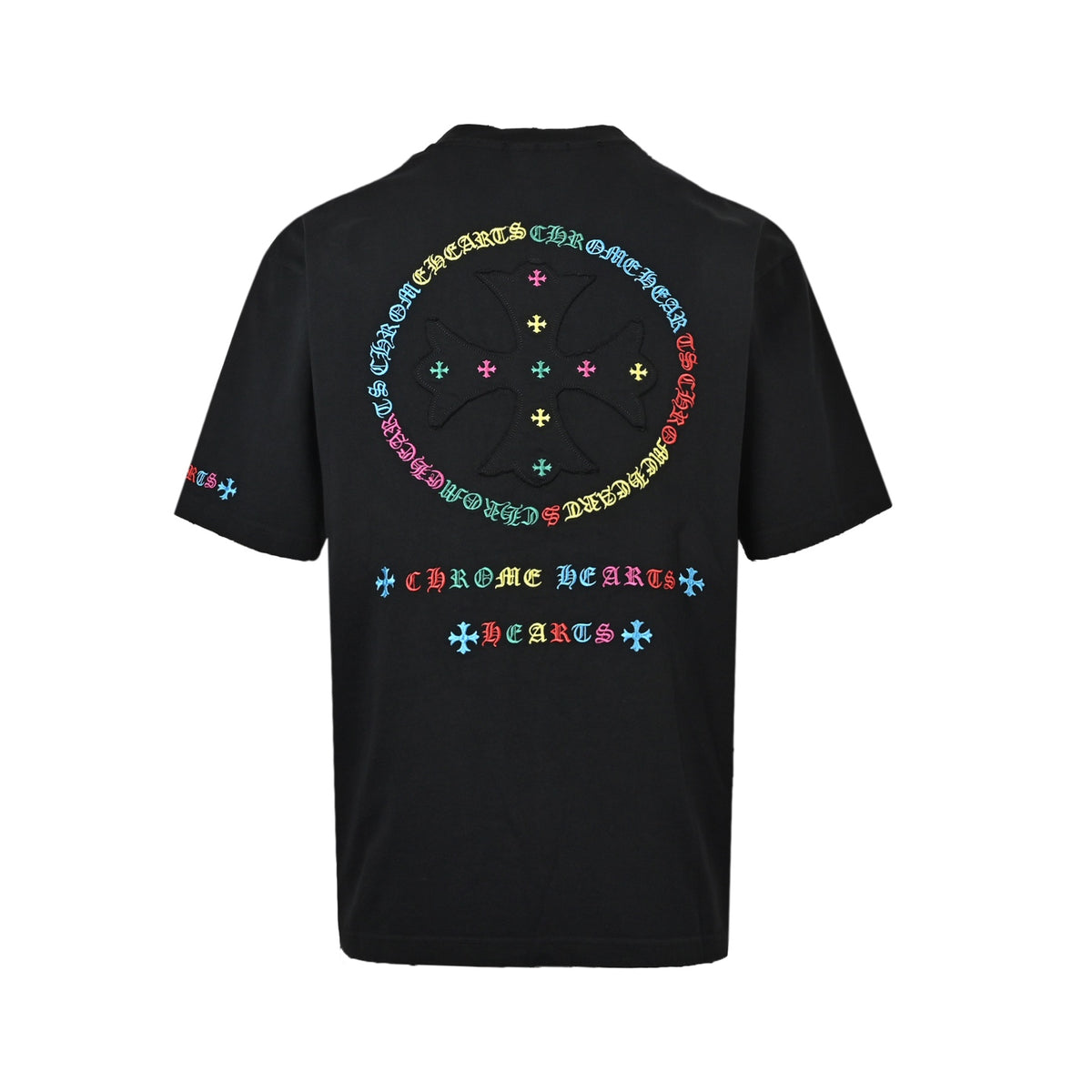 Chrome Hearts Colorful Logo Embroidered Short Sleeves