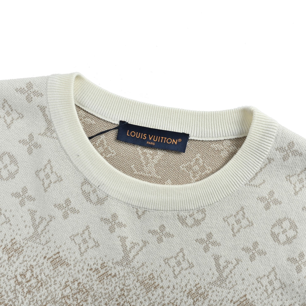 Louis Vuitton 25Fw old flower jacquard gradient round neck sweatshirt