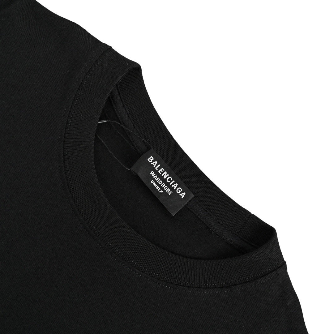 Balenciaga 22ss front and back letter print short sleeves