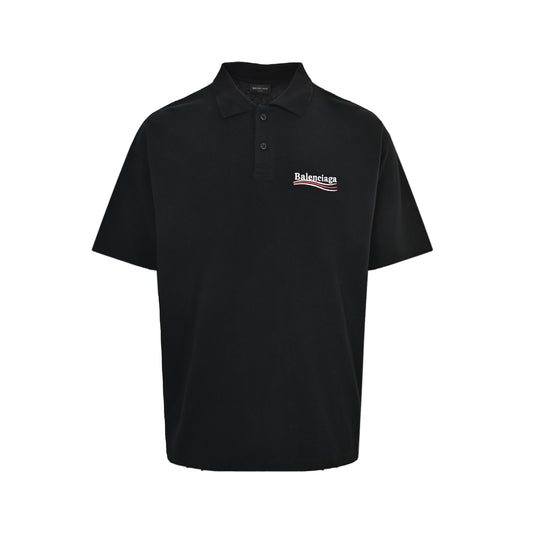 Balenciaga/Balanciaga 25ss Coke embroidered Polo short sleeves