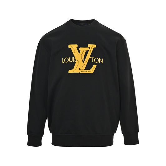 Louis Vuitton 25Fw three-dimensional logo print crew neck sweatshirt