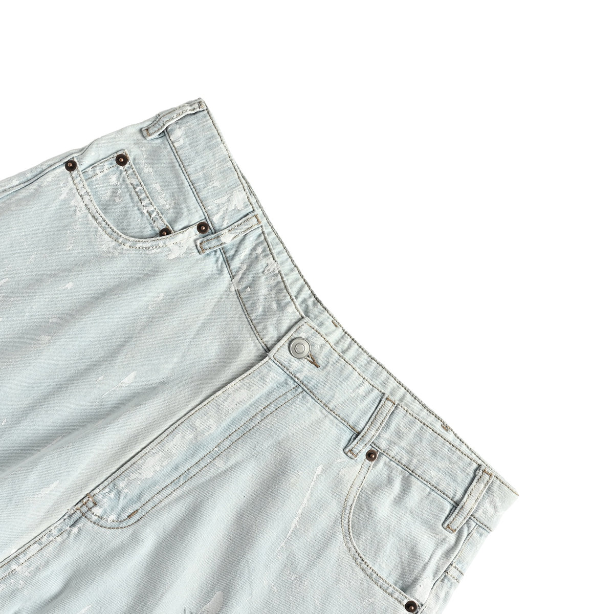 Maison Margiela 26ss paint splatter effect five-pocket straight jeans