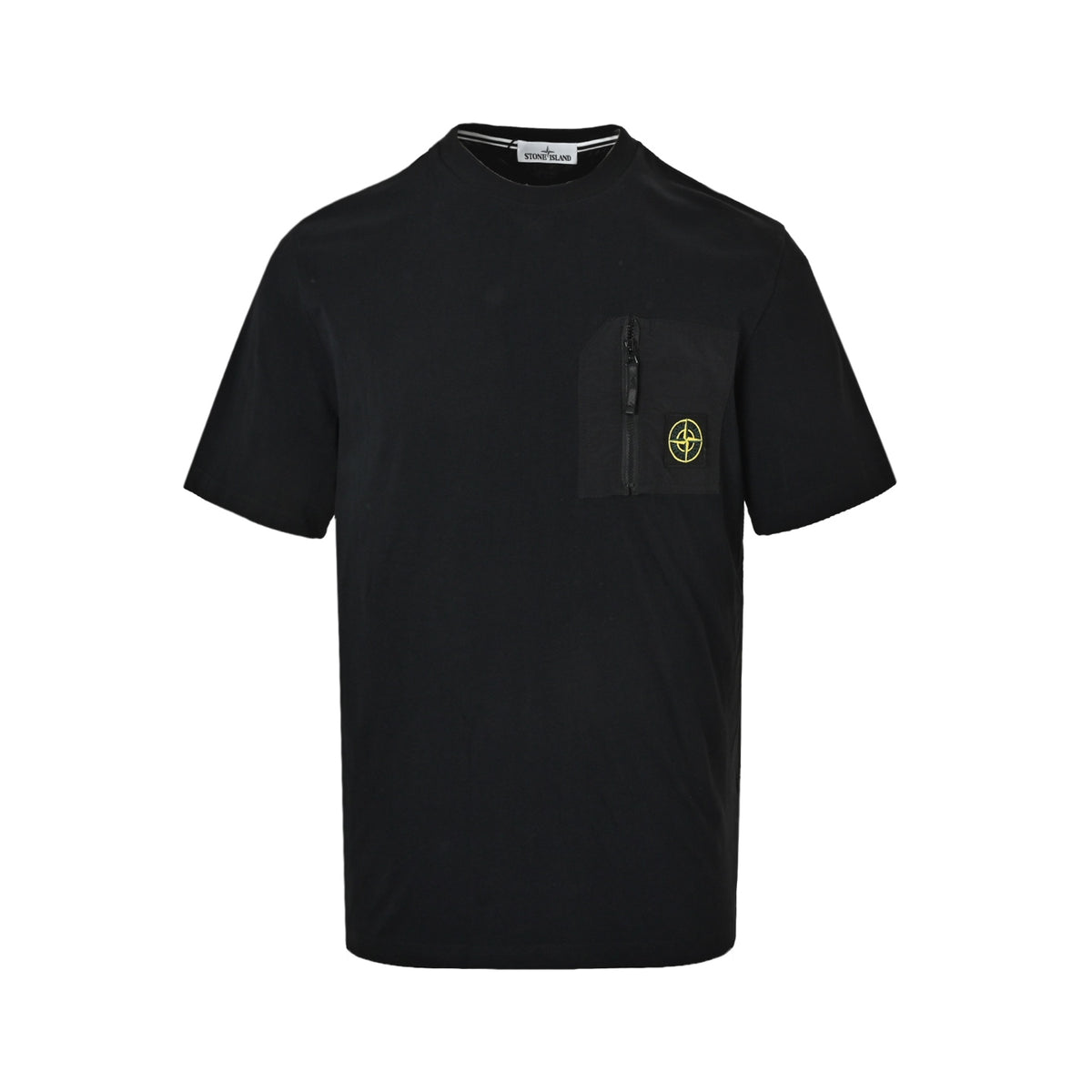 Stone Island chest zipper pocket round neck short sleeves