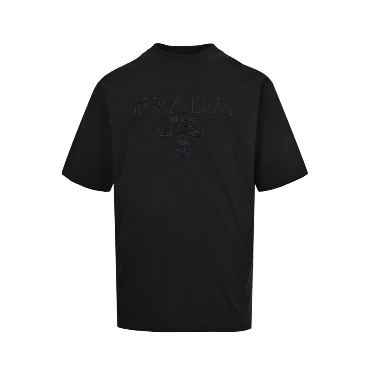 Prada dark logo embroidered short sleeves