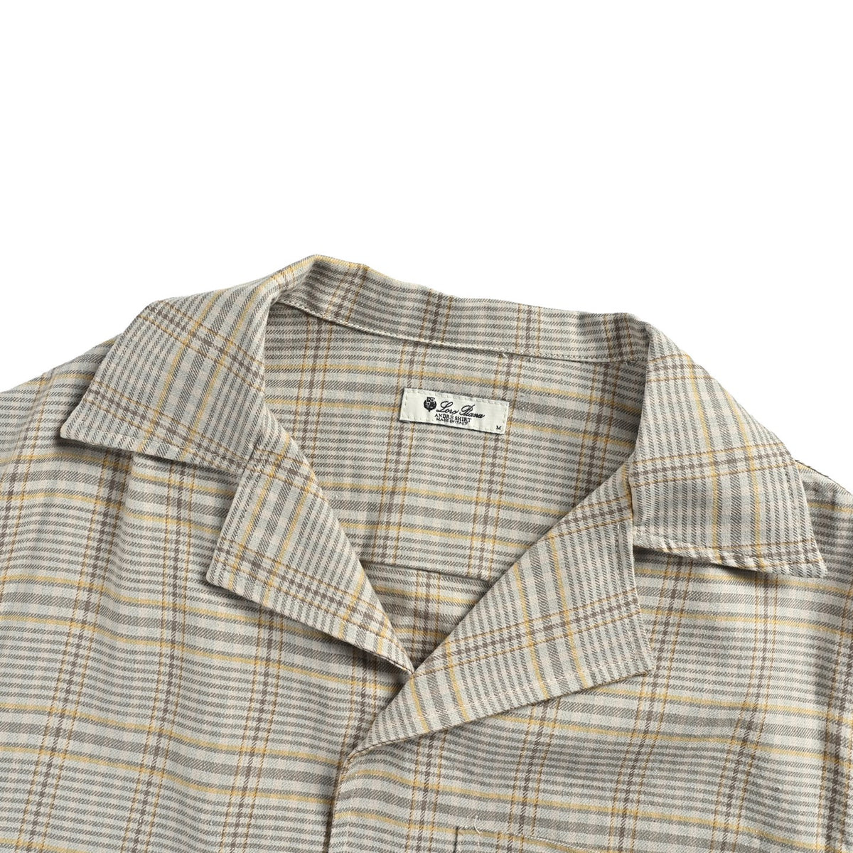 Loro Piana/LP plaid Cuban collar short-sleeved shirt