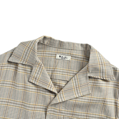 Loro Piana/LP plaid Cuban collar short-sleeved shirt