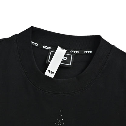 GOOD BRAND GB star silver thread slogan short sleeves
