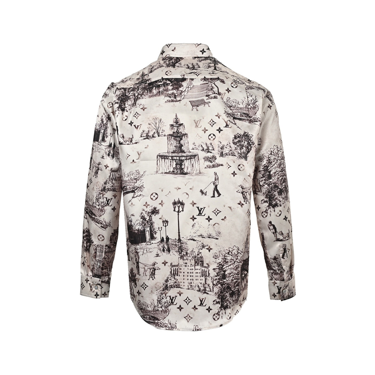 Louis Vuitton urban mulberry silk long-sleeved shirt