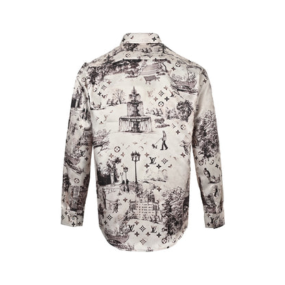 Louis Vuitton urban mulberry silk long-sleeved shirt