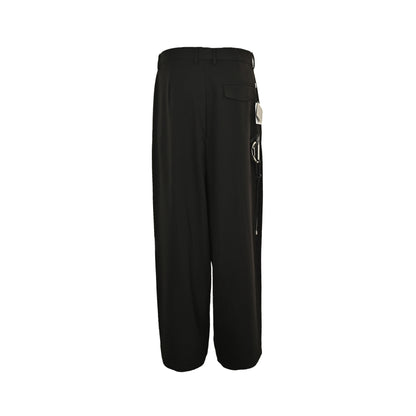 Loewe/Luo Yiwei 25Fw buckled wide-leg trousers