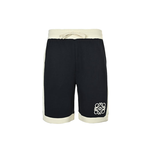 Loewe/Luoyiwei contrast waffle embroidered logo shorts