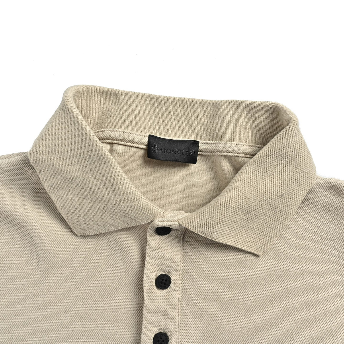 Moncler/Mask Stacked Black Label Logo Polo Short Sleeve