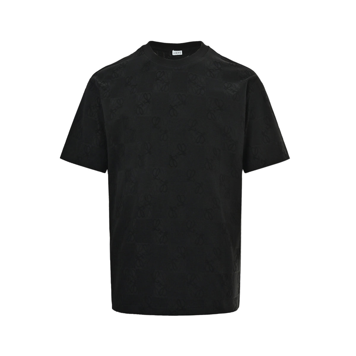 Loewe/Luo Yiwei full printed dark pattern old flower jacquard short sleeves