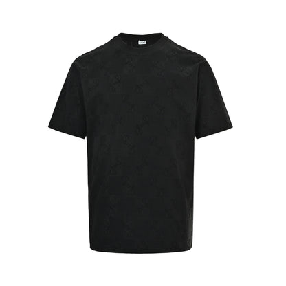 Loewe/Luo Yiwei full printed dark pattern old flower jacquard short sleeves