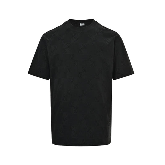 Loewe/Luo Yiwei full printed dark pattern old flower jacquard short sleeves