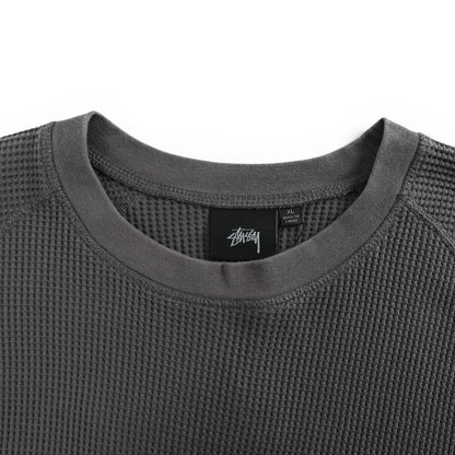 Stussy waffle enzyme washed long-sleeved T-shirt