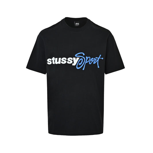 Stussy/Stuxi SPORT SCRIPT TEE logo printed round neck short sleeves