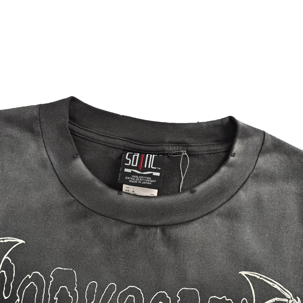 SAINT MICHAEL upside down bat print short sleeves