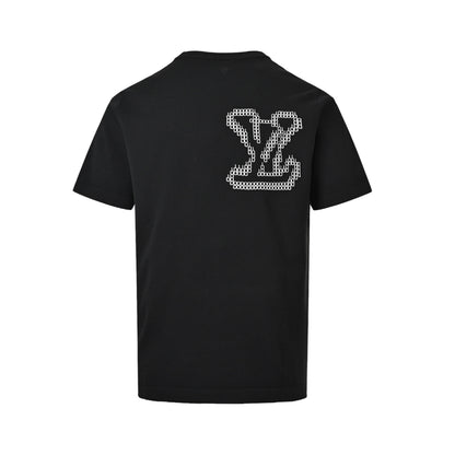 Louis Vuitton front and back jacquard large logo knitted short sleeves