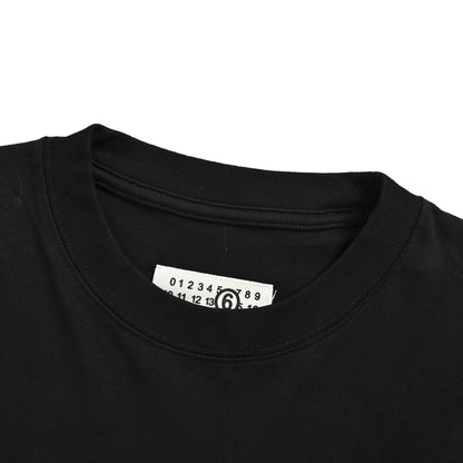 Maison Margiela/Margiela pink letter contrast printed round neck short sleeves