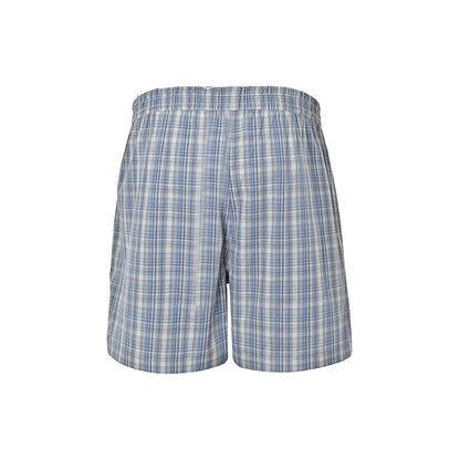 Acne Studios Label Blue Plaid Shorts