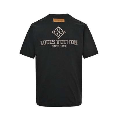 Louis Vuitton colorful four-leaf clover embroidered short sleeves