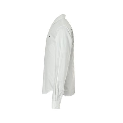 Prada logo embroidered long-sleeved shirt