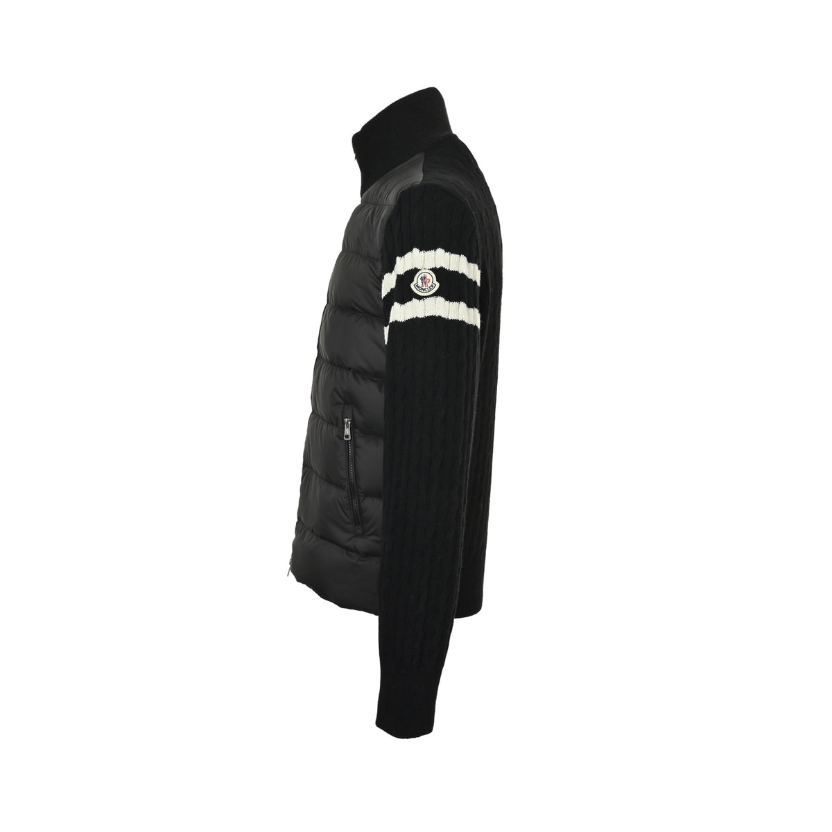 Moncler/Multiple sleeves spliced ​​woolen sleeves stand collar thin down jacket