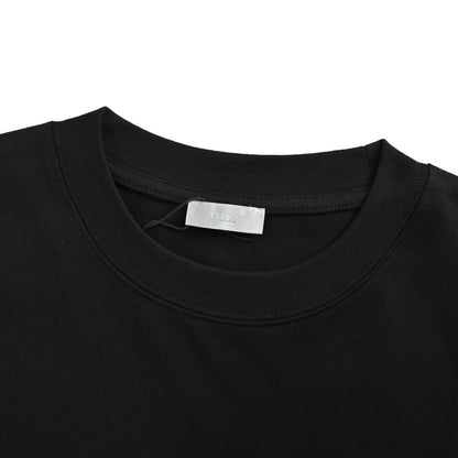 Dior 26ss badge printed letter embroidered short sleeves