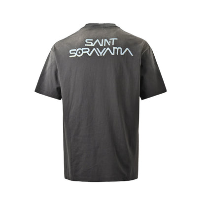 SAINT MICHAEL Mechanical T-Rex printed short sleeves