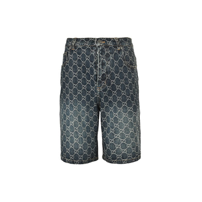 Gucci 26ss full GG jacquard suit denim shorts