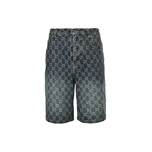 Gucci 26ss full GG jacquard suit denim shorts
