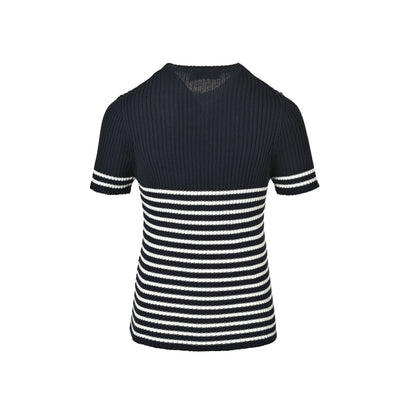 Dior striped lucky star knitted short sleeves