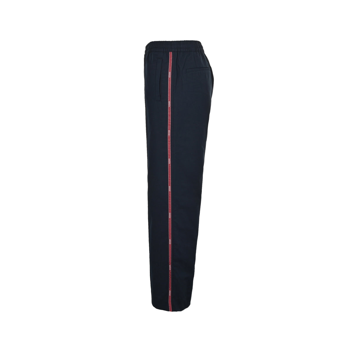 Gucci side red stripe web trim sports trousers