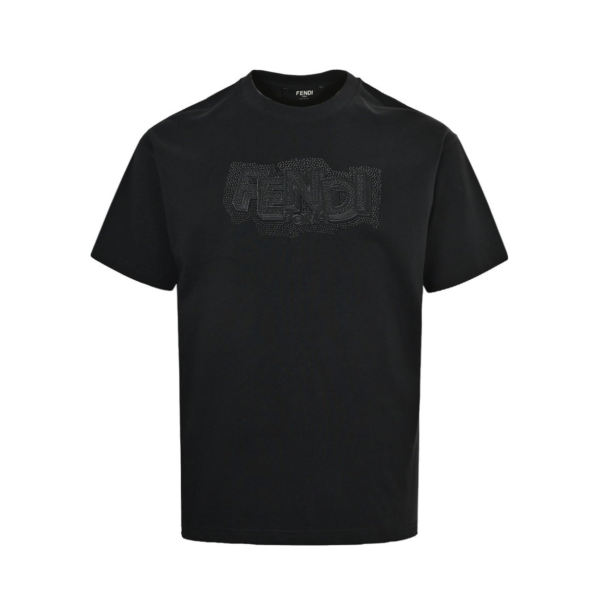 Fendi beaded embroidered letter short sleeves