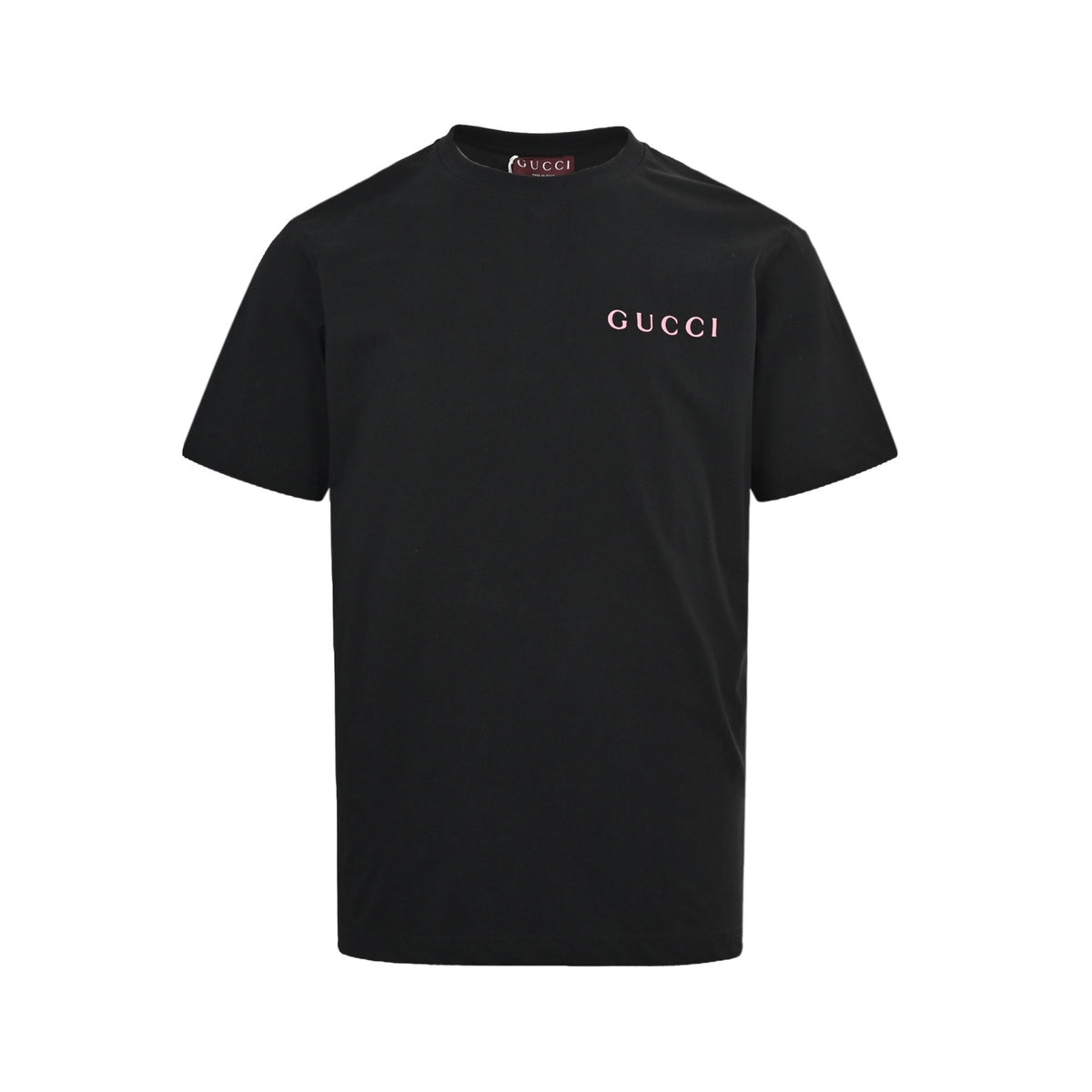 Gucci pink letter print short sleeves
