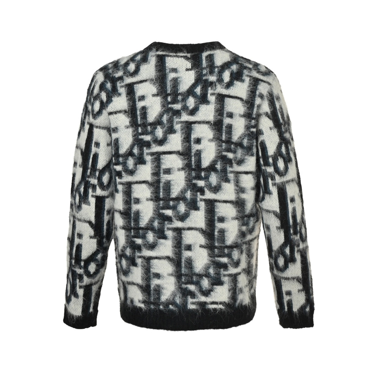 Dior 25Fw old flower jacquard mohair cardigan sweater