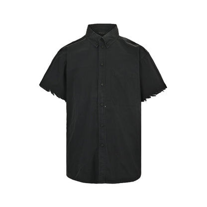 Balenciaga/Balanciaga 24ss double B totem stitching short-sleeved shirt on the back