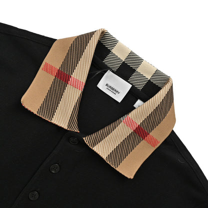 Burberry 24ss plaid collar Polo short sleeves
