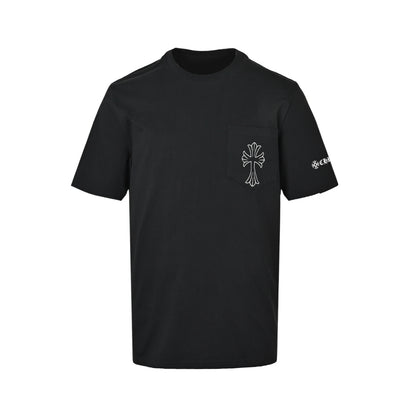Chrome Hearts/Chrome Heart Sketch Cross Print Short Sleeve