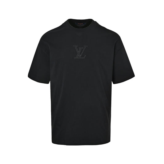 Louis Vuitton front and back letter woven embroidered short sleeves