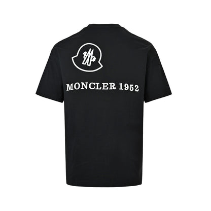 Moncler/Mask 1952 Embroidered Logo Round Neck Short Sleeves