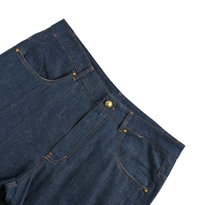Louis Vuitton 25ss hemp rope embroidered suit denim shorts